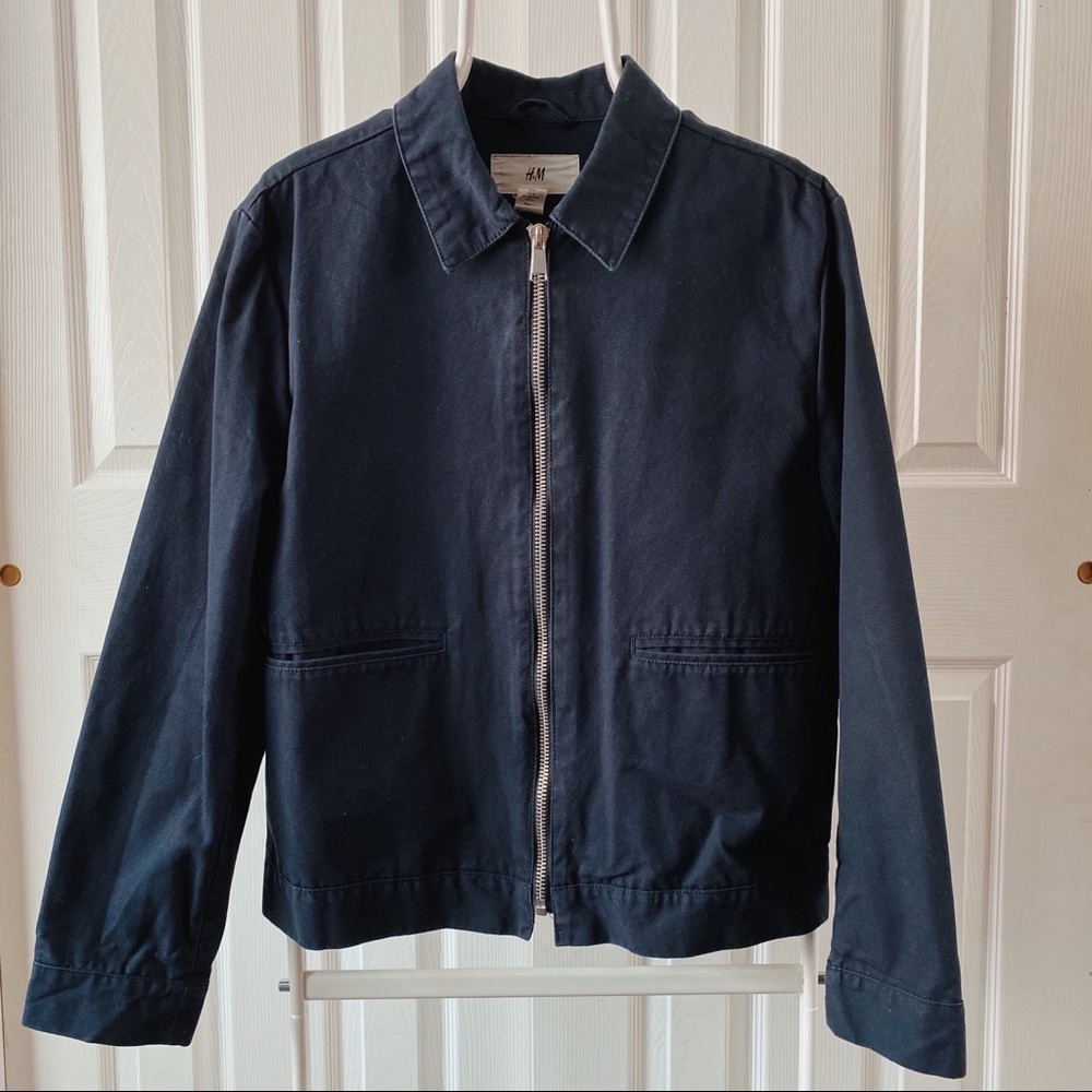 H&M men's shirt jacket in navy